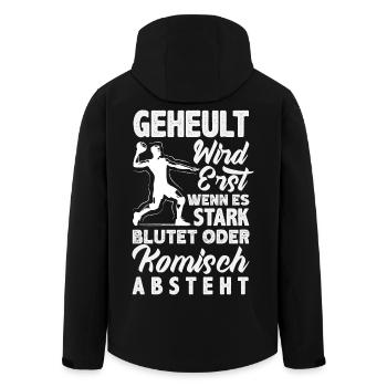 Handball Handballer Handball Trainer Fan Geschenk - Recycelte Männer Softshell-Jacke von Stanley/Stella - Schwarz - Hinten - AI Model Male 185 light (185cm)