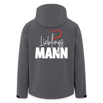 Lieblingsmann - Recycelte Männer Softshell-Jacke von Stanley/Stella - Schwarz - Hinten - AI Model Male 185 light (185cm)