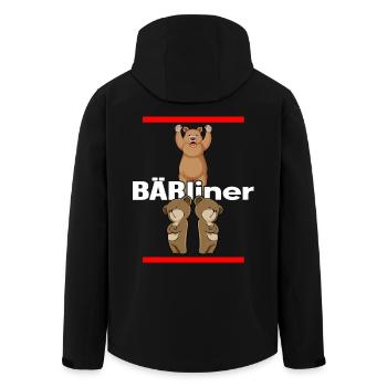 Berlin Capital Berliner-Bär Bärliner - Men’s Recycled Softshell Jacket by Stanley/Stella - black - Back - AI Model Male 185 light (185cm)