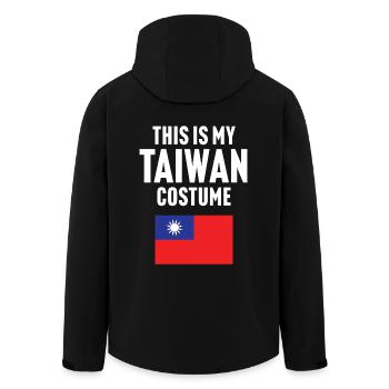 C’est mon costume de Taïwan - Veste softshell homme en polyester recyclé Stanley/Stella - noir - Dos - AI Model Male 185 light (185cm)
