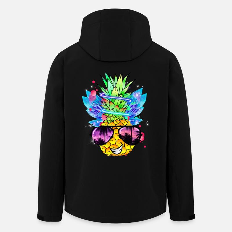 Ananas Kunst - Recycelte Männer Softshell-Jacke von Stanley/Stella - Schwarz
