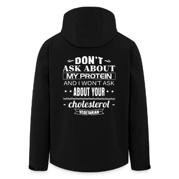 Vegan Don't Ask Me About My Protein - Men’s Recycled Softshell Jacket by Stanley/Stella - black - Back - AI Model Male 185 light (185cm)