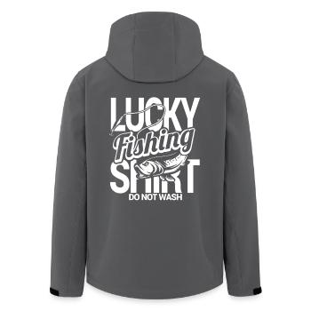 Lucky Fishing - Men’s Recycled Softshell Jacket by Stanley/Stella - black - Back - AI Model Male 185 light (185cm)