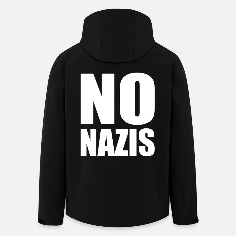 No nazis - Recycelte Männer Softshell-Jacke von Stanley/Stella - Schwarz