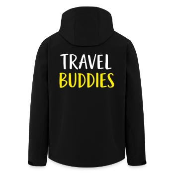Travel Buddies - Recycelte Männer Softshell-Jacke von Stanley/Stella - Schwarz - Hinten - AI Model Male 185 light (185cm)