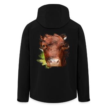 Das Pinzgauer Rind Vieh - Recycelte Männer Softshell-Jacke von Stanley/Stella - Schwarz - Hinten - AI Model Male 185 light (185cm)