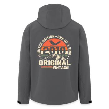 Original 2010 vintage anniversaire rétro cadeau - Veste softshell homme en polyester recyclé Stanley/Stella - noir - Dos - AI Model Male 185 light (185cm)