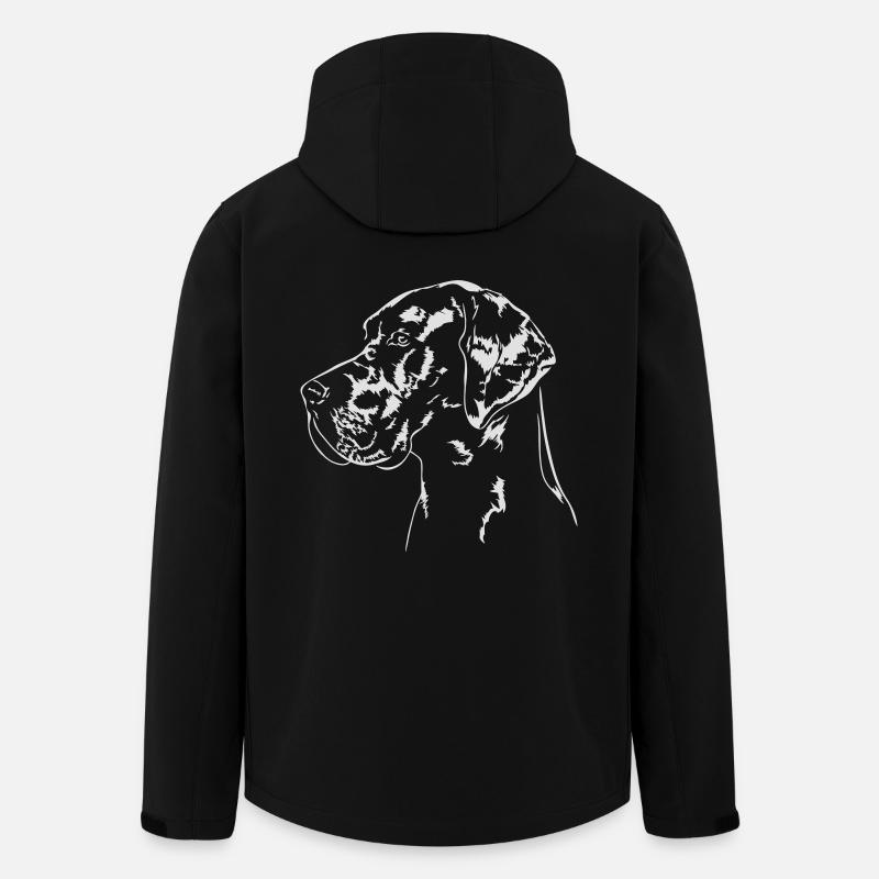 DEUTSCHE DOGGE Portrait Wilsigns - Recycelte Männer Softshell-Jacke von Stanley/Stella - Schwarz