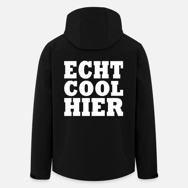 Echt cool hier - Recycelte Männer Softshell-Jacke von Stanley/Stella - Schwarz