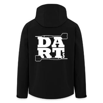 Dart Dart Darter Dartboard - Men’s Recycled Softshell Jacket by Stanley/Stella - black - Back - AI Model Male 185 light (185cm)