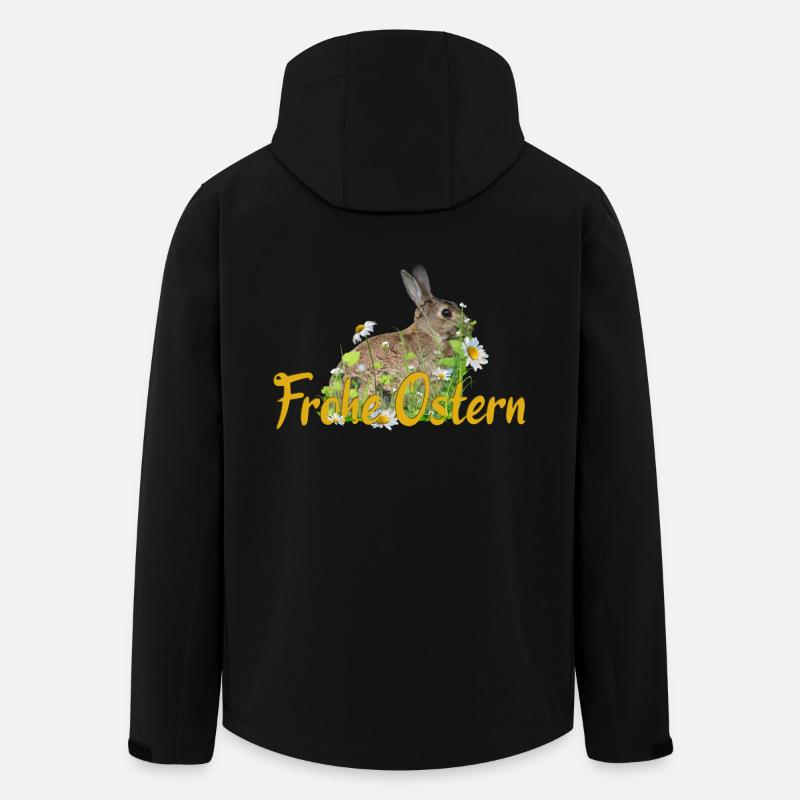 Frohe Ostern Osterhase - Recycelte Männer Softshell-Jacke von Stanley/Stella - Schwarz