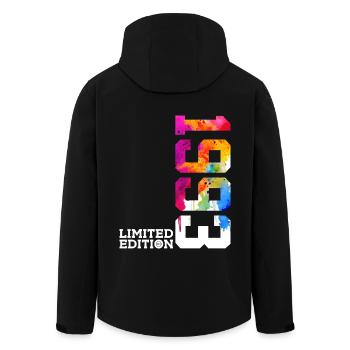 33RD BIRTHDAY LIMITED EDITION 1993 - Men’s Recycled Softshell Jacket by Stanley/Stella - black - Back - AI Model Male 185 light (185cm)
