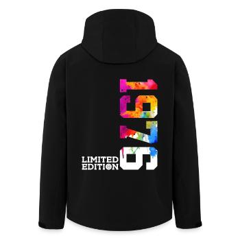 50TH BIRTHDAY LIMITED EDITION 1976 - Men’s Recycled Softshell Jacket by Stanley/Stella - black - Back - AI Model Male 185 light (185cm)