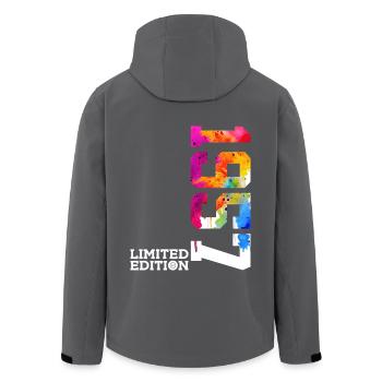 69TH BIRTHDAY LIMITED EDITION 1957 - Men’s Recycled Softshell Jacket by Stanley/Stella - black - Back - AI Model Male 185 light (185cm)
