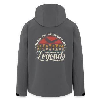 2006 Jahrgang geboren Vintage Geburtstag Geschenk - Recycelte Männer Softshell-Jacke von Stanley/Stella - Schwarz - Hinten - AI Model Male 185 light (185cm)