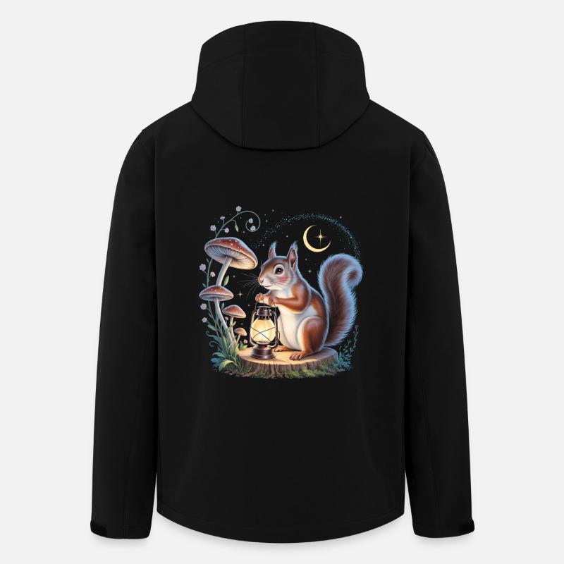 Skurriles Eichhörnchen Cottagecore - Recycelte Männer Softshell-Jacke von Stanley/Stella - Schwarz