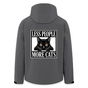 Moins de gens, plus de chats - Veste softshell homme en polyester recyclé Stanley/Stella - noir - Dos - AI Model Male 185 light (185cm)