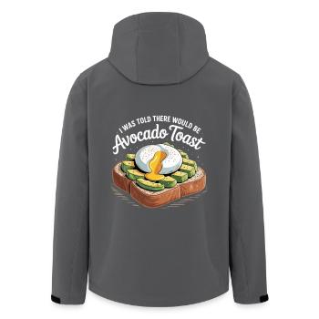 Wo ist der Avocado-Toast? - Recycelte Männer Softshell-Jacke von Stanley/Stella - Schwarz - Hinten - AI Model Male 185 light (185cm)