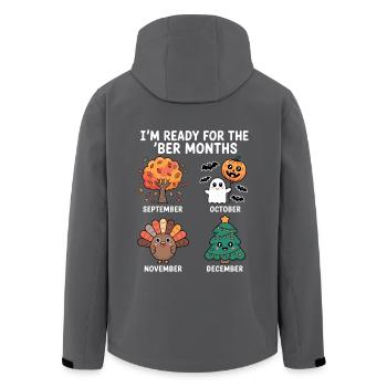 I'm Ready For The Ber Months - Men’s Recycled Softshell Jacket by Stanley/Stella - black - Back - AI Model Male 185 light (185cm)