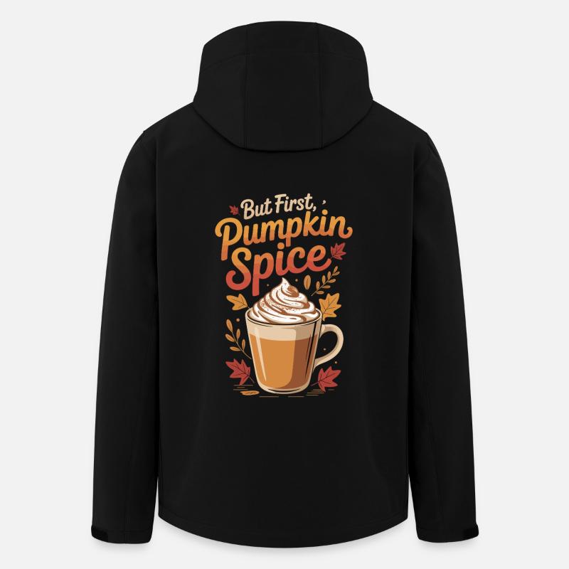 Aber zuerst Pumpkin Spice Latte - Recycelte Männer Softshell-Jacke von Stanley/Stella - Schwarz