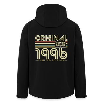 1996 Vintage Vintage Rétro Cadeau d’anniversaire - Veste softshell homme en polyester recyclé Stanley/Stella - noir - Dos - AI Model Male 185 light (185cm)