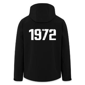 1972 - Recycelte Männer Softshell-Jacke von Stanley/Stella - Schwarz - Hinten - AI Model Male 185 light (185cm)