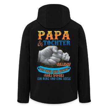 papa und tochter - Recycelte Männer Softshell-Jacke von Stanley/Stella - Schwarz - Hinten - AI Model Male 185 light (185cm)