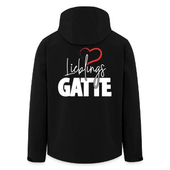 Lieblingsgatte - Recycelte Männer Softshell-Jacke von Stanley/Stella - Schwarz - Hinten - AI Model Male 185 light (185cm)