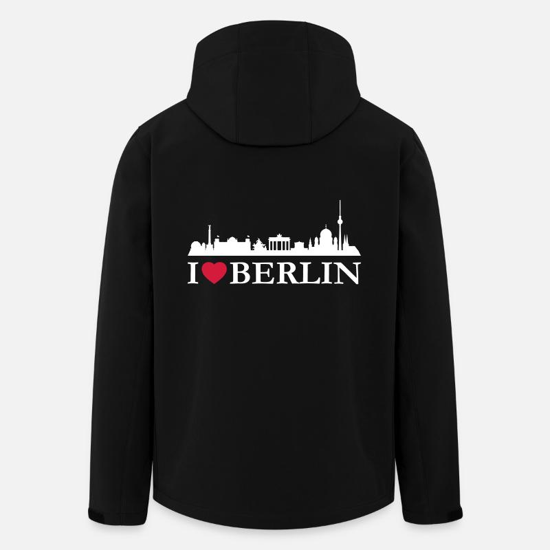 I love Berlin - Men’s Recycled Softshell Jacket by Stanley/Stella - black