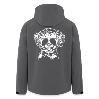 Bichon frisé Cool chien chiens Portrait Wilsigns - Veste softshell homme en polyester recyclé Stanley/Stella - charbon - Dos - AI Model Male 185 light (185cm)