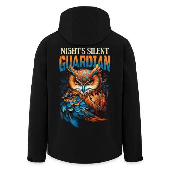 Owl Eagle Owl Bird Night Bird Animal Night Moon Nature - Men’s Recycled Softshell Jacket by Stanley/Stella - black - Back - AI Model Male 185 light (185cm)
