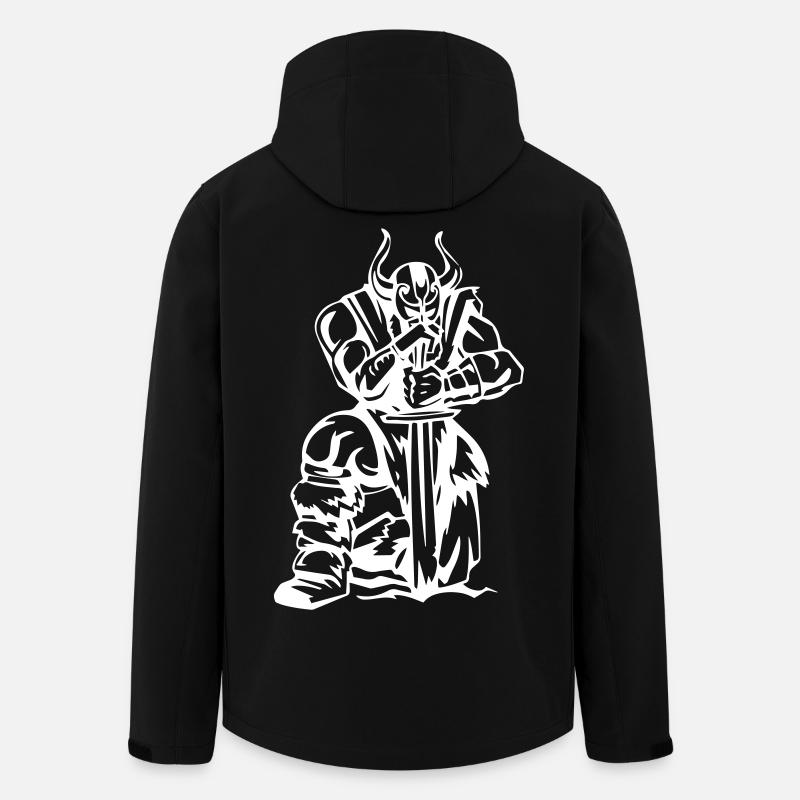 Wikinger Denkmal - Recycelte Männer Softshell-Jacke von Stanley/Stella - Schwarz