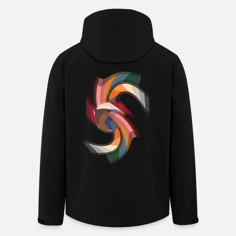 Design abstrakt made by Eve Nord - Recycelte Männer Softshell-Jacke von Stanley/Stella - Schwarz