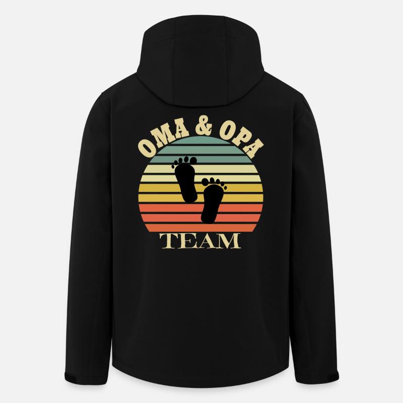 Oma & Opa - Recycelte Männer Softshell-Jacke von Stanley/Stella - Schwarz
