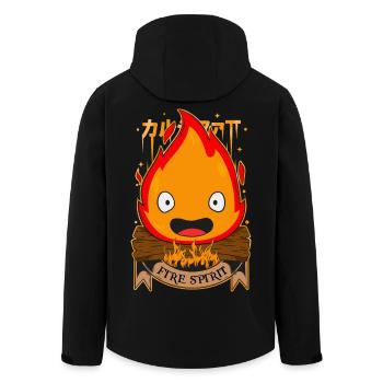 Spirit of fire - Men’s Recycled Softshell Jacket by Stanley/Stella - black - Back - AI Model Male 185 light (185cm)