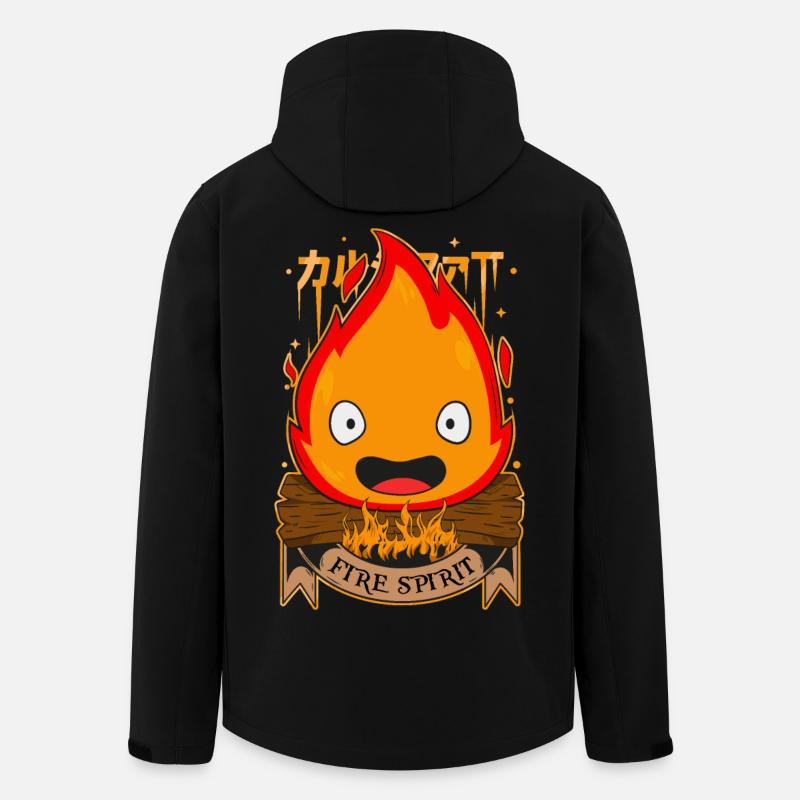 de feu - Veste softshell homme en polyester recyclé Stanley/Stella - noir