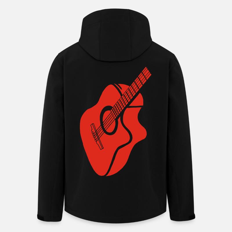 Rote Gitarre - Recycelte Männer Softshell-Jacke von Stanley/Stella - Schwarz