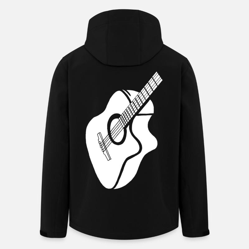 weiße Gitarre - Recycelte Männer Softshell-Jacke von Stanley/Stella - Schwarz
