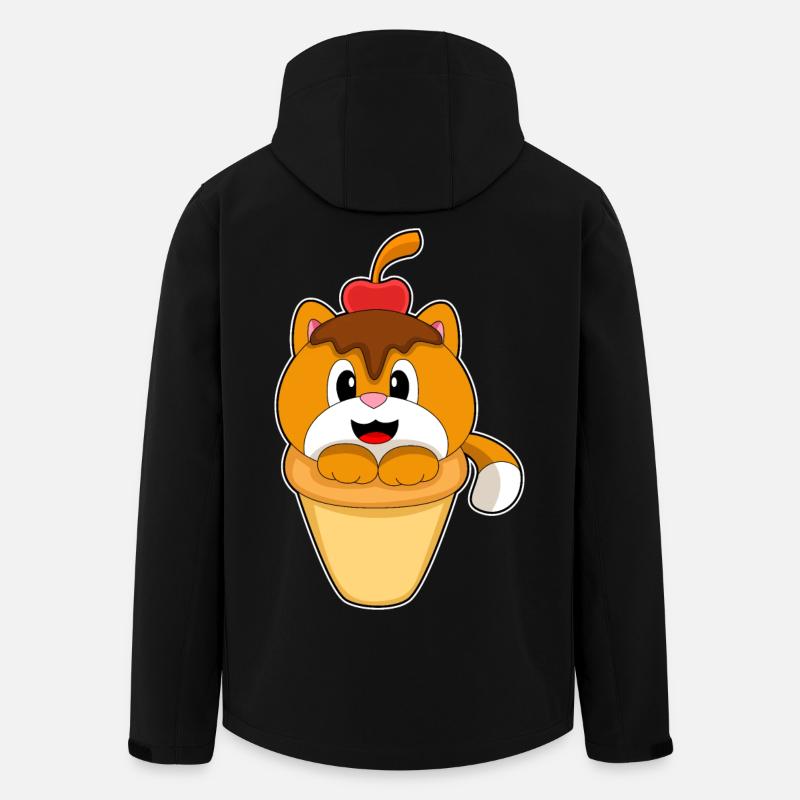 Katze Waffeleis  - Recycelte Männer Softshell-Jacke von Stanley/Stella - Schwarz
