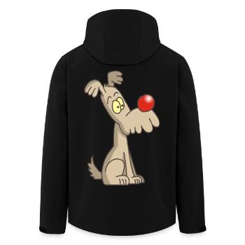 Lustiger und niedlicher Hund - Recycelte Männer Softshell-Jacke von Stanley/Stella - Schwarz - Hinten - AI Model Male 185 light (185cm)