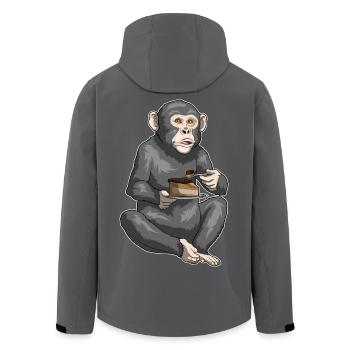 Gâteau de singe - Veste softshell homme en polyester recyclé Stanley/Stella - charbon - Dos - AI Model Male 185 light (185cm)