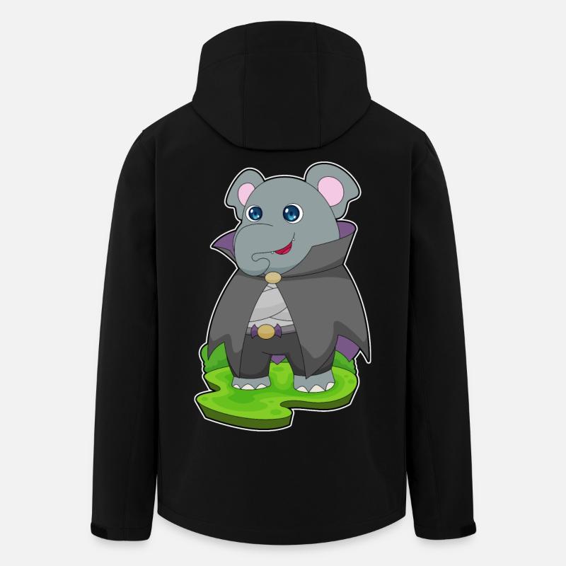 Éléphant Halloween Vampire - Veste softshell homme en polyester recyclé Stanley/Stella - noir