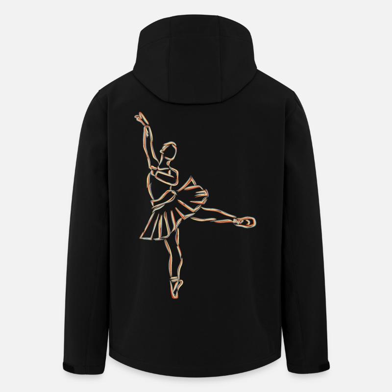 Ballett Mädchen Zeichnung - Recycelte Männer Softshell-Jacke von Stanley/Stella - Schwarz