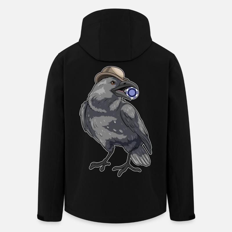 Crow Poker Jetons de Poker - Veste softshell homme en polyester recyclé Stanley/Stella - noir