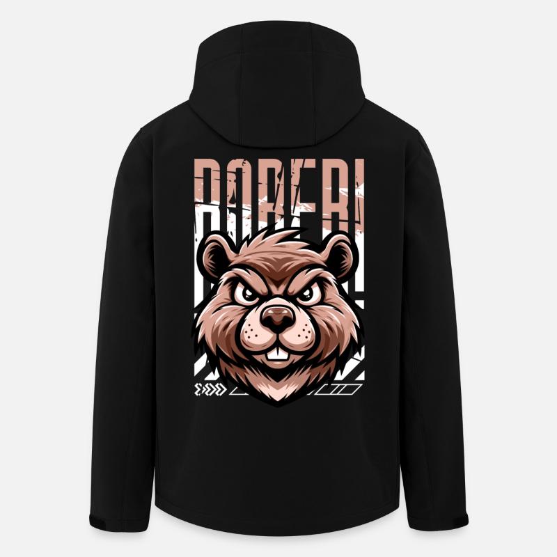 BOBER - Softshelljakke herre i resirkulert polyester Stanley/Stella - svart