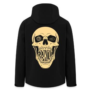 Freak Out Skull - Men’s Recycled Softshell Jacket by Stanley/Stella - black - Back - AI Model Male 185 light (185cm)