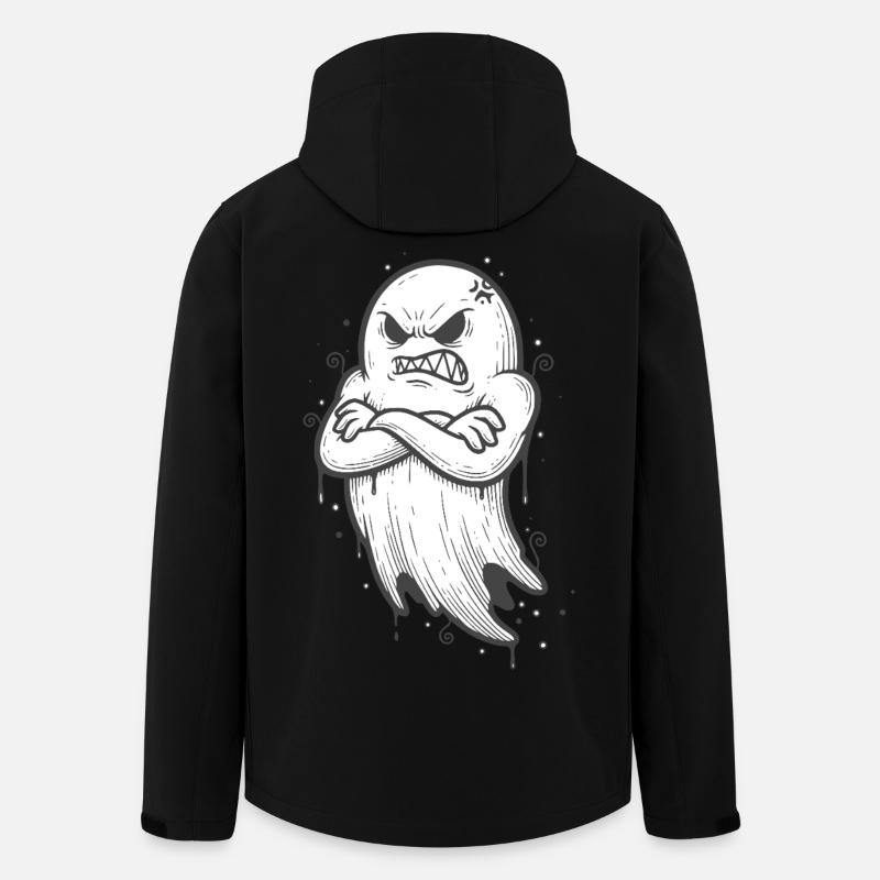 Halloween Geist mit verschränkten Armen - Recycelte Männer Softshell-Jacke von Stanley/Stella - Schwarz
