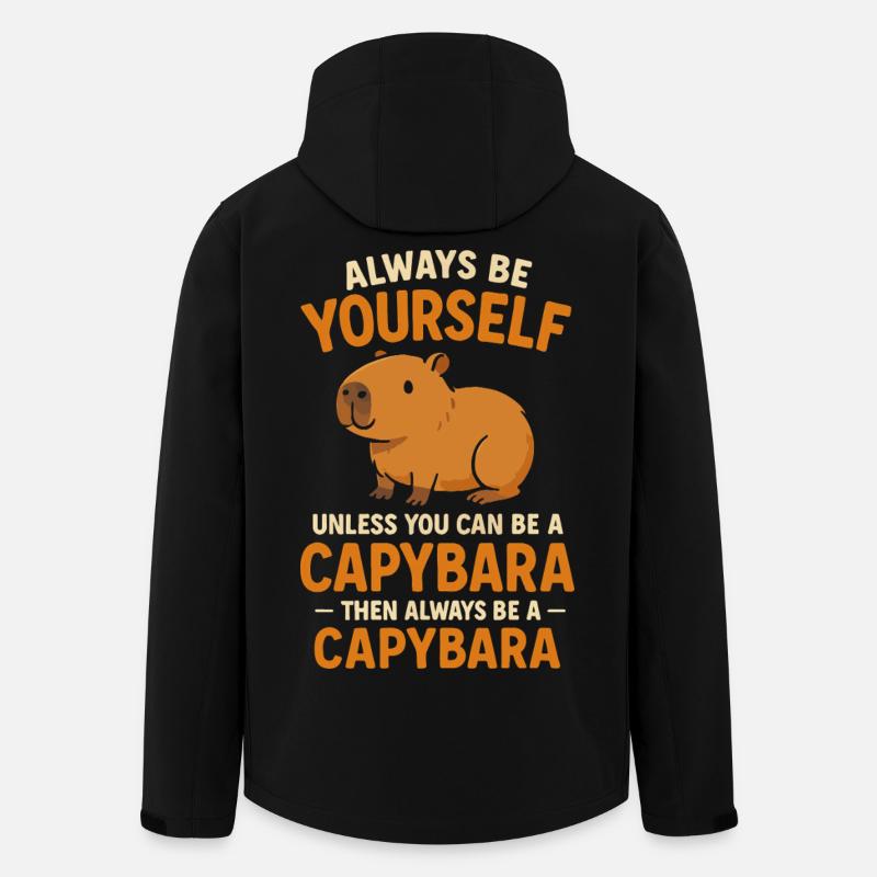 Capybara - Recycelte Männer Softshell-Jacke von Stanley/Stella - Schwarz