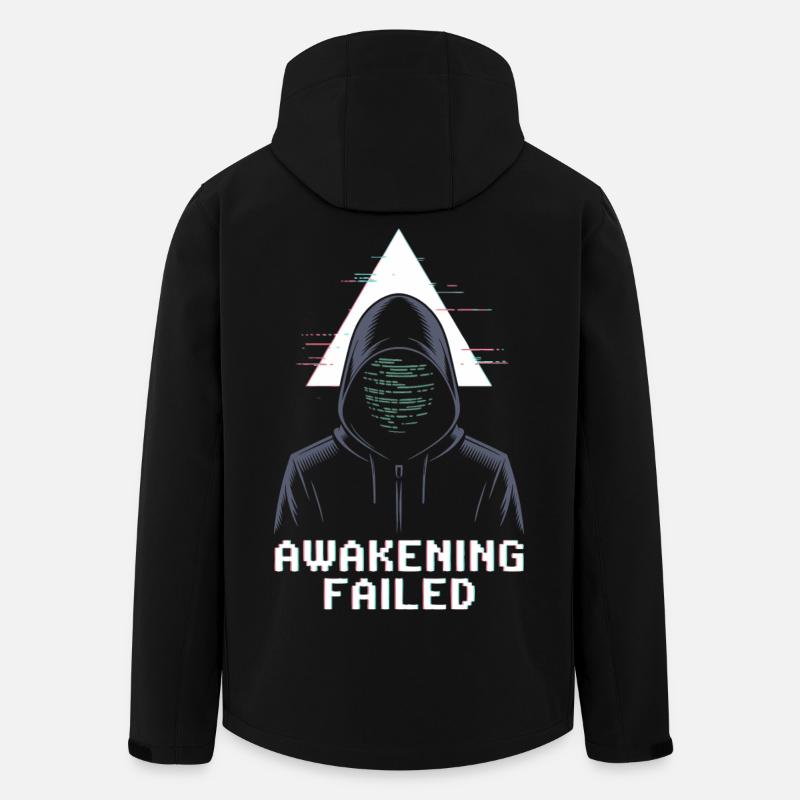 Awakening Failed – Glitch in Kapuze - Recycelte Männer Softshell-Jacke von Stanley/Stella - Schwarz