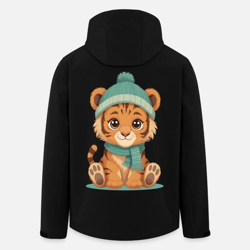 Wintertiger Jungtier - Recycelte Männer Softshell-Jacke von Stanley/Stella - Schwarz